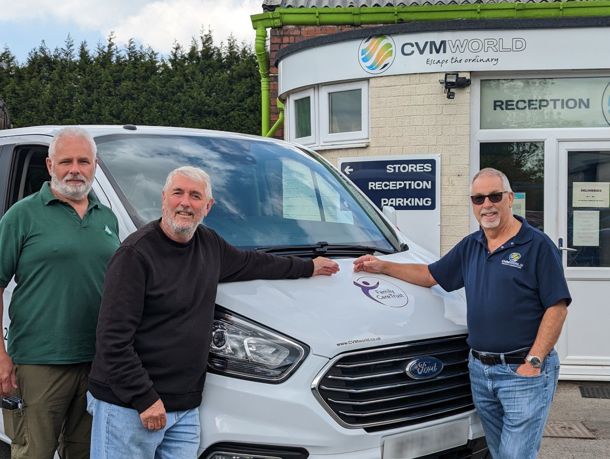 It was great to meet with Martin & Gary from Family Care Trust earlier this week. 

Thanks to Keith Jackson from our sales team for completing the minibus handover. 🤝🤝

📞 01782 444289

#Ford #Tourneo #Minibus #Charity #FamilyCareTrust #CVMWorld