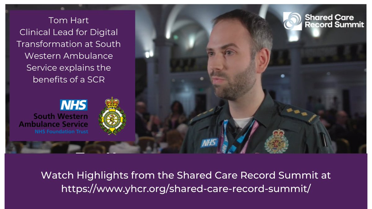 Shared Care Records provide patients with "a holistic care bundle" that allows them to get the best care. Watch <a href="/paramedic_tom/">Tom Hart</a> from <a href="/swasFT/">South Western Ambulance Service</a> describe the benefit of a #ShCR to patients and staff loom.ly/mEthJw8 <a href="/NHSEngland/">NHS England</a> #sharedcarerecord #digitalhealthcare