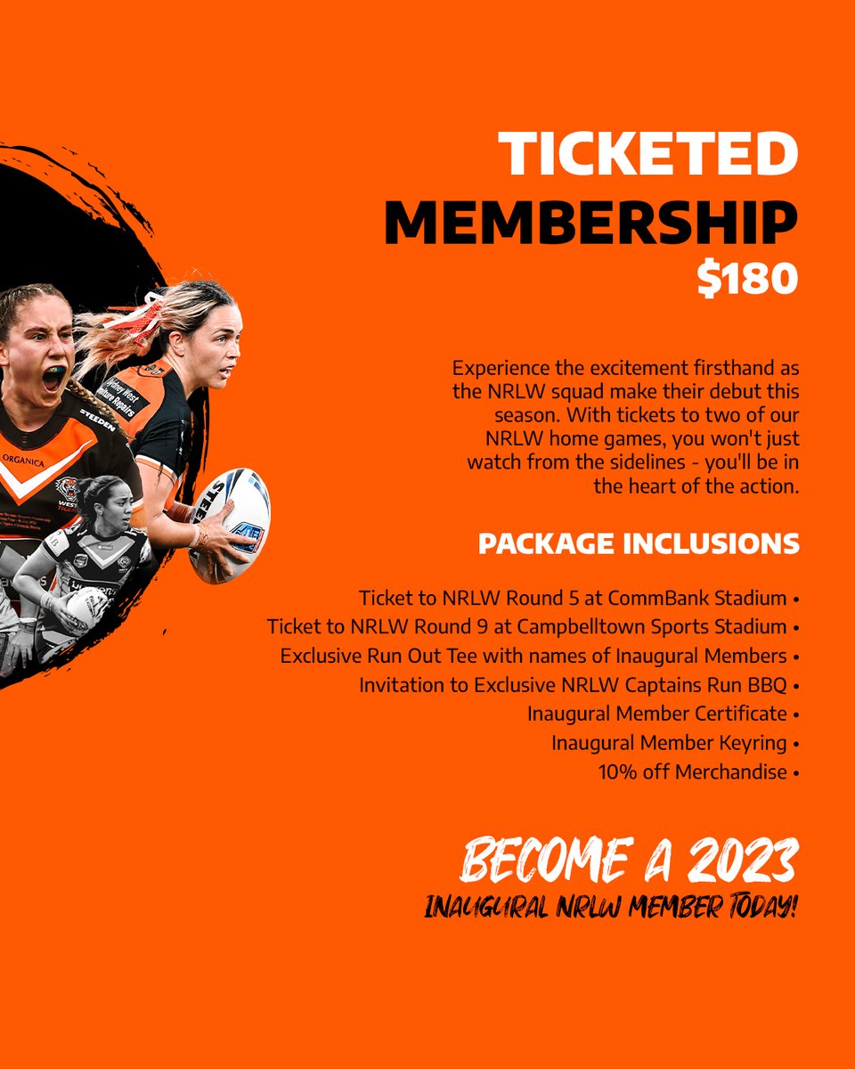 Be a part of history and become an Inaugural NRLW Member! Sign up before June 1 to have your name added to our new training tee and watch the team represent you out on the field.
To become a 2023 Member - fal.cn/3yyEe..