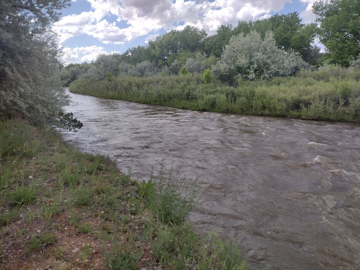 NMClimate's tweet image. View of the Pecos River at Villanueva,NM. Not far from a future ZiaMet station. #nmwater #runoff