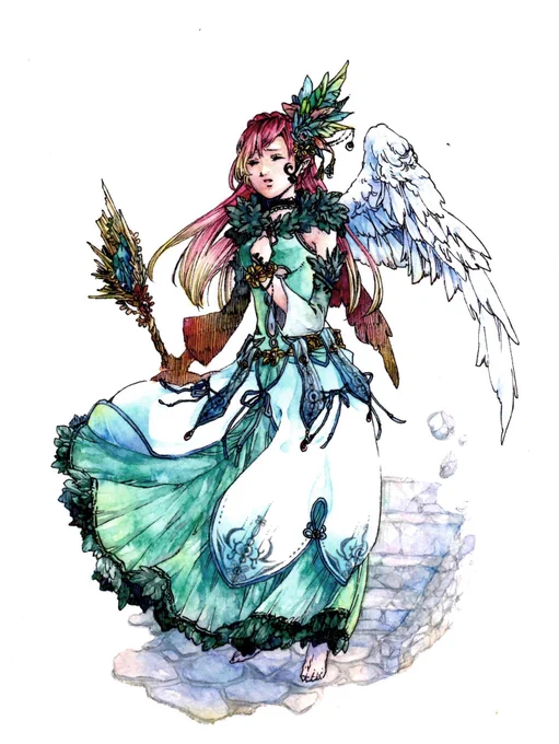 #絵柄変化ビフォーアフター ペン使用の有無、陰影描写なども変化していると思われます。  ←2016 2023→