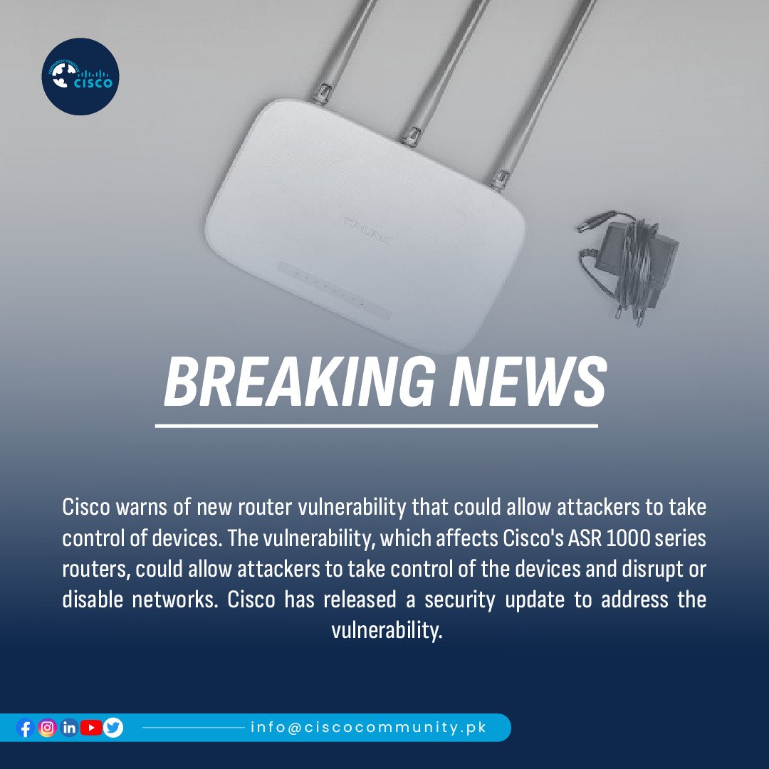 Alert ⚠️

#cisconetacadpk #Cisco #ccpteam #ciscocommunitypakistan #ciscosystems