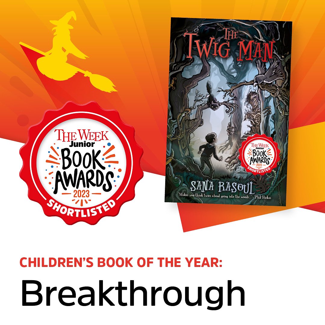 NEWS💥 The Twig Man has been shortlisted for the Children’s Book of the Year- Breakthrough category by @theweekjunior #TWJawards delighted to be amongst such talent. Pick up your copy today and support my fab inclusive indie publisher @hashtagpress 🔥🔥🔥