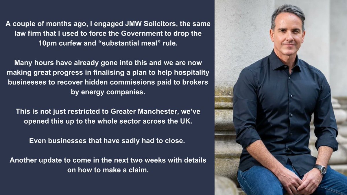 If you want to help your local pub, bar, restaurant, live music venue, theatre etc…make them aware of the below.

We’re about to claw back money they paid under duress.

A national scandal that we think could be as big as the PPI scandal.

All happened on ⁦<a href="/ofgem/">Ofgem</a>⁩ watch.