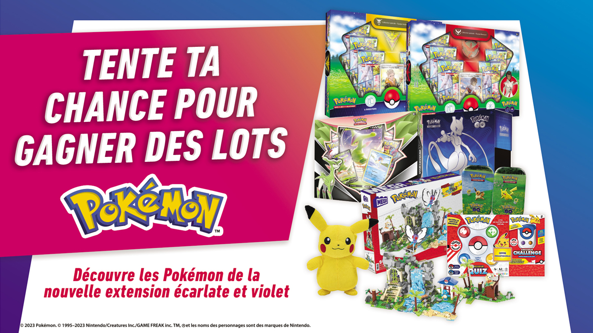 HypergamesA's tweet image. #Concours 🔥   

Tentez de gagner un MEGA PACK de votre licence préférée Pokémon ! 💥
Boutique
👉 bit.ly/PokémonAuchan
Au total 2 gagnants
Pour participer : 
 
➡ RT le tweet + Commente ton Pokémon préféré
➡ Follow @HypergamesA

TAS le 02/06
👉 bit.ly/43iPxUyca