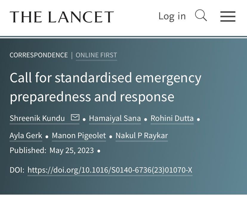 Shreenik Kundu (@shreenikkundu) on Twitter photo 🎉 Delighted to be published in <a href="/TheLancet/">The Lancet</a>📚
Just in ⏰ for the imminent passage of the ECO resolution #WHA76 <a href="/WHO/">World Health Organization (WHO)</a>👏Let's transcend boundaries and seize this opportunity to help
This is close to my🫀& reminds me why we started🌍#Health4all #GlobalSurgery #ecosaveslife #ECO4UHC 🎉 Delighted to be published in <a href="/TheLancet/">The Lancet</a>📚
Just in ⏰ for the imminent passage of the ECO resolution #WHA76 <a href="/WHO/">World Health Organization (WHO)</a>👏Let's transcend boundaries and seize this opportunity to help
This is close to my🫀& reminds me why we started🌍#Health4all #GlobalSurgery #ecosaveslife #ECO4UHC