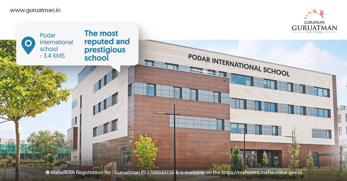 #GuruAtman is perfect for someone who is looking for a sense of #community. The neighbourhood is full of families with children, and the most reputed and prestigious school: #PodarInternationalSchool in the area is just a short walk away that is just 3.4 km away.
#GurukrupaGroup