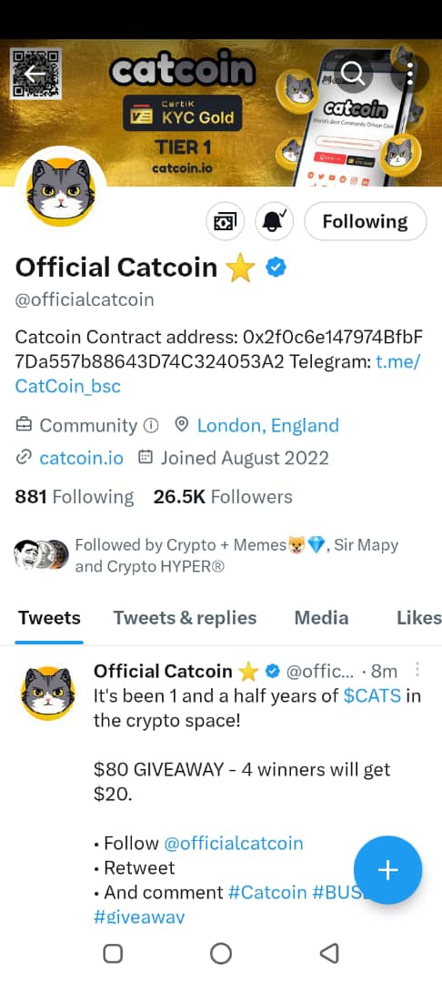 @officialcatcoin Done #Catcoin #BUSD #giveaway