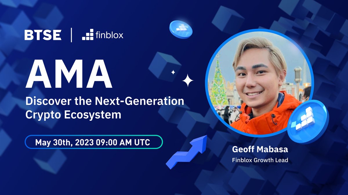 Tune in to #BTSE AMA with #Finblox on May 30th, 09:00AM UTC!🚀

Join to be 1 of the 20 lucky winners to share $FBX tokens💰

👉 Follow <a href="/BTSE_Official/">BTSE</a> <a href="/finblox/">Finblox</a> , leave a question here, RT &amp; tag 3 friends

👉 Leave a question in BTSE Telegram during the AMA
t.me/btsecom
