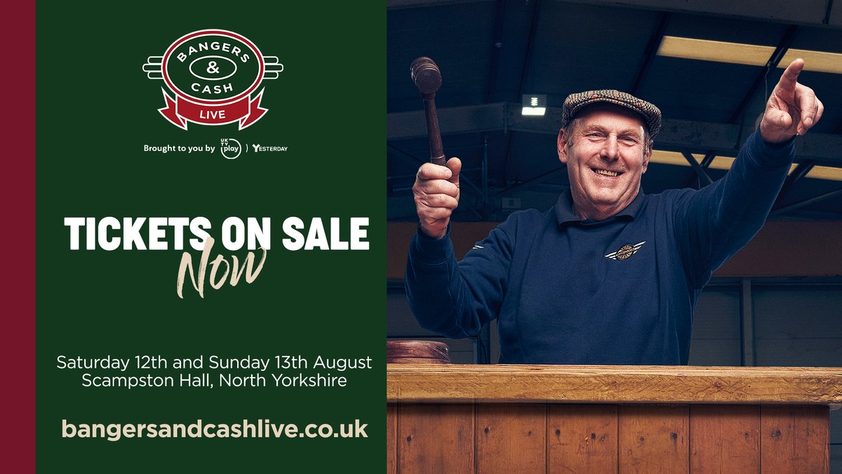 🚨 #BangersAndCash fans… what are you waiting for?! Tickets for the first EVER Bangers &amp; Cash Live event are now on sale.🚘🚗🎉

Head to bangersandcashlive.co.uk to purchase your tickets as well as all the info you’ll need about the event and T&amp;Cs. We can’t wait to see you there!