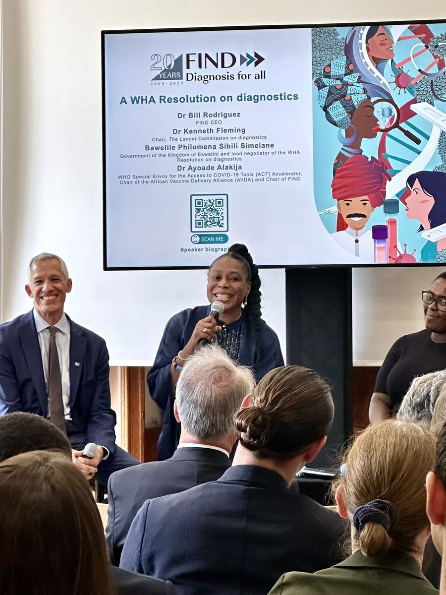 TODAY‼️ The landmark WHA resolution for diagnostics is about to pass in committee B. It’s been a long wait and we’re very excited.  Some incredible #HealthDiplomacy by Eswatini ‘s Philomena &amp; <a href="/DiagnosticsCom/">Diagnostics Commission</a> teams. It’s been a GREAT WEEK! <a href="/FINDdx/">FIND</a>