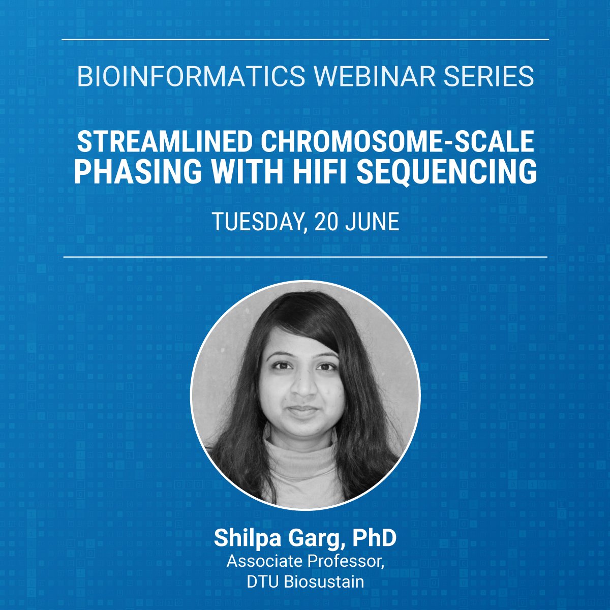 PacBio's tweet photo. Reconstructing complete haplotype-phased genomes at scale becomes more efficient with new computational approaches and highly accurate long-read sequencing from #PacBio. 

Find out how in our latest bioinformatics webinar.

Register: https://t.co/Uke2cKTOrO

#Genomics https://t.co/QAwo5QDiKL