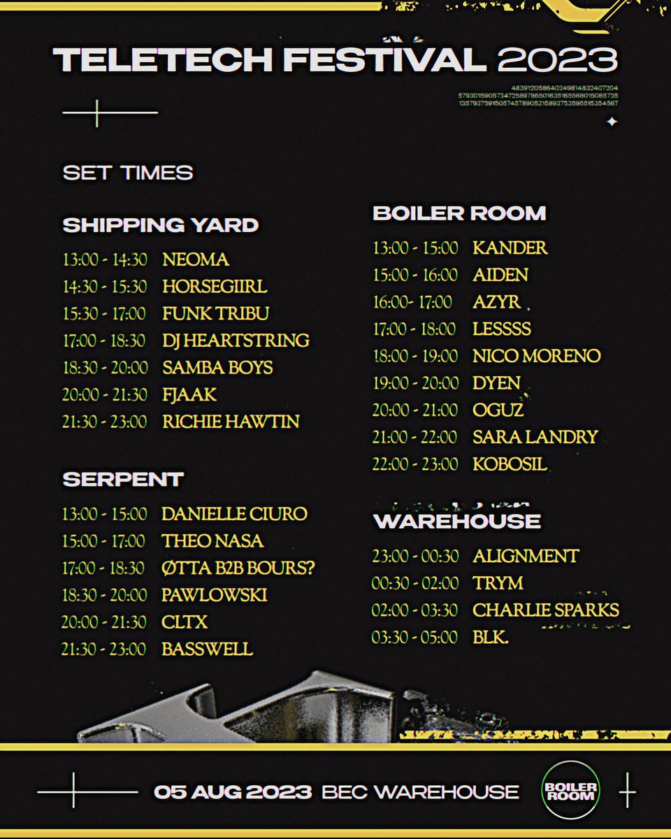 TELETECH FESTIVAL — SET TIMES 💕

We are fast approaching a sell out. Head to the link in our bio for final tickets.