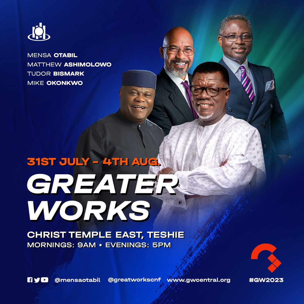 icgc_lft's tweet photo. GW2023! We are back!!
Bigger! Better!! and Greater!!
#icgc #icgclft #icgclovefamilytemple #icgcworldwide #WeAreICGC #yearofgathering2023 #GW2023 #greaterworks #greaterworks2023 #greaterworksconference #MensaOtabil #TudorBismark #MatthewAshimolowo #MikeOkonkwo #ItsComingDown https://t.co/RaSxsuLFAm