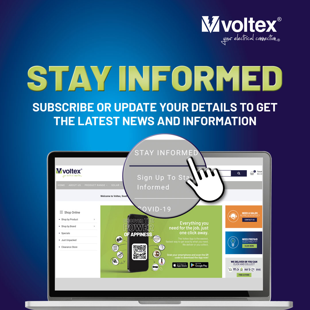 voltexsa's tweet photo. Are you on our database?

Sign up now and get the latest product specials, news and launch info.  Stay switched on and you won't miss out.

Click here: https://t.co/SDOgzvZ8bl

#Voltex #Voltex_SA  #VoltexFirst #Electrician #Electrical #Solar #SolarStockist https://t.co/bNDuflZABs