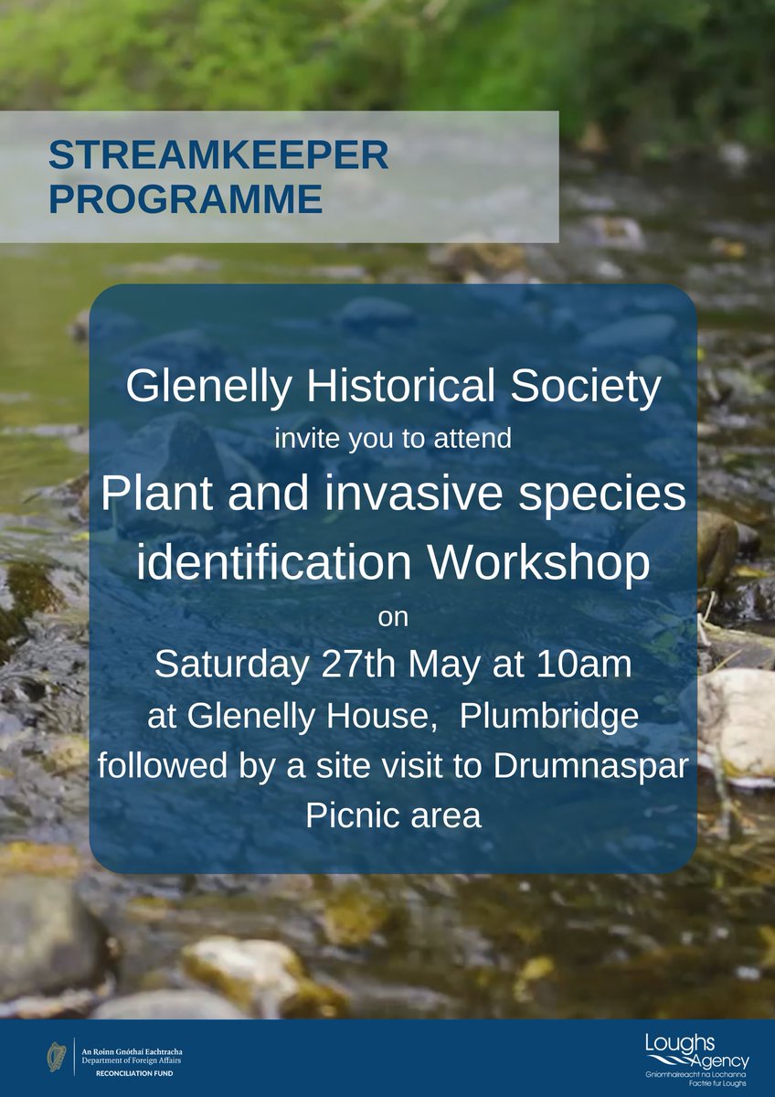 loughsagency's tweet photo. 🚨 Reminder 🚨

Loughs Agency will hold its third StreamKeepers workshop, which will be led by Dr Judy Meharg from Fieldfare Ecology, at Glenelly House tomorrow at 10am. 

More information on StreamKeepers can be found at https://t.co/AnjiNpD9zv

#LoughsAgency #StreamKeepers https://t.co/c3OqdhuWIV