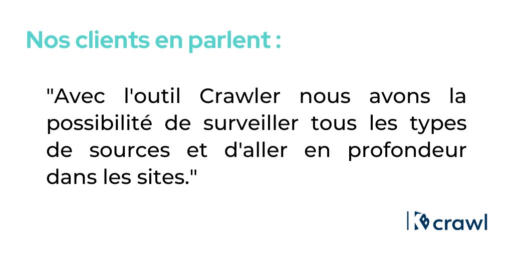 KBCrawl_Veille's tweet photo. L'outil Crawler permet d'exploiter toute la richesse d'internet et de mettre sous surveillance l'ensemble des sources utiles à votre veille. 👉 https://t.co/BQrHOSdFdn

#source #veille #internet #kbcrawl #surveiller #outil #crawler https://t.co/eBsMkSVJ7q