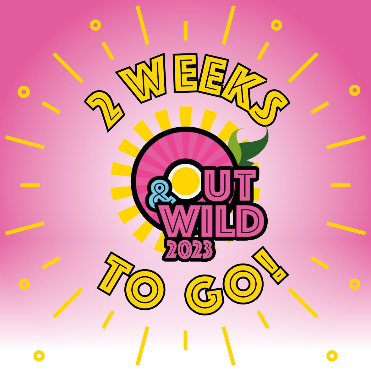Just two weeks to go until Out & Wild festival! 🎉 It's time to start getting excited for the festival that brings us all closer together 🌈 We can't wait to see you all there, let's make some memories that will last a lifetime! 💕  #OutAndWildFestival #TwoWeeksToGo