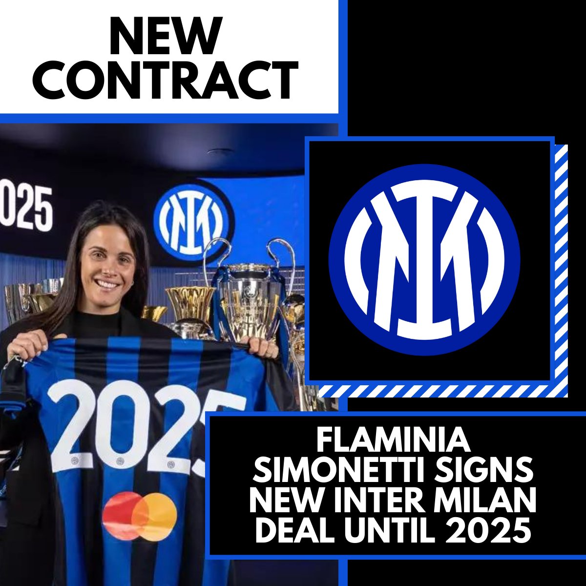 Inter Milan have announced that Flaminia Simonetti has signed a new deal to remain at the club until 2025. 

#ForzaInter #InterWomen #Simonetti2025