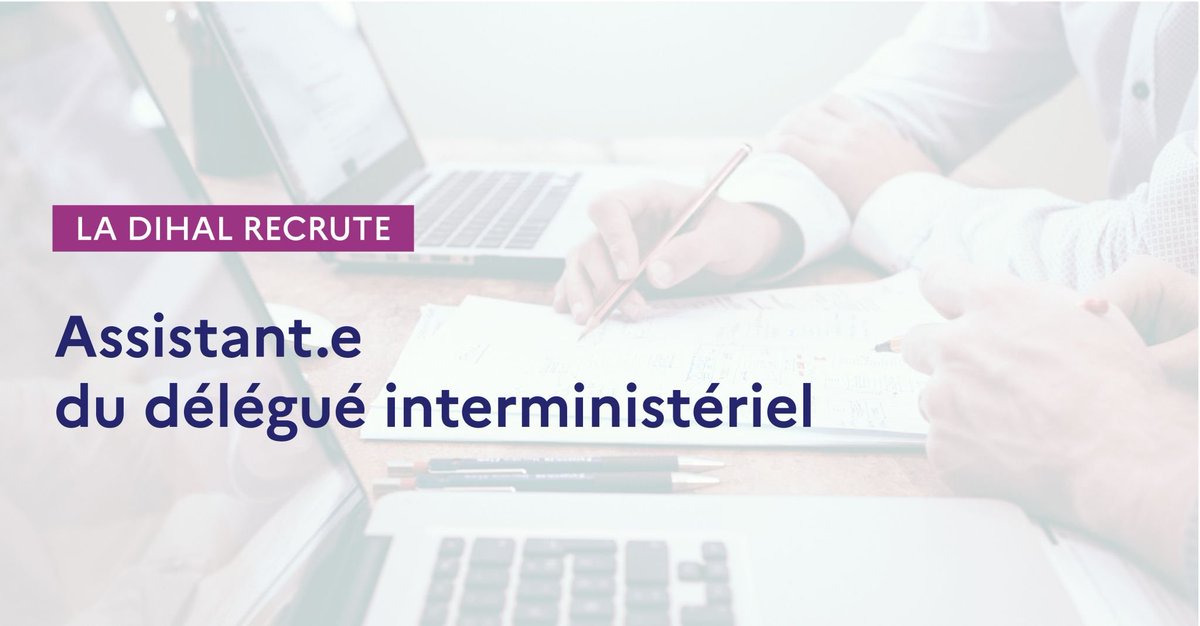 La #dihal #recrute un.e assistant.e du délégué interministériel
✅ Vous évoluerez au sein d’un secrétariat et d'une équipe (60 personnes) engagés dans la lutte contre le sans-abrisme
✅CV, LM  👇linkedin.com/feed/update/ur… 
👉Onglet Recrutement sur le site gouvernement.fr/recrutement