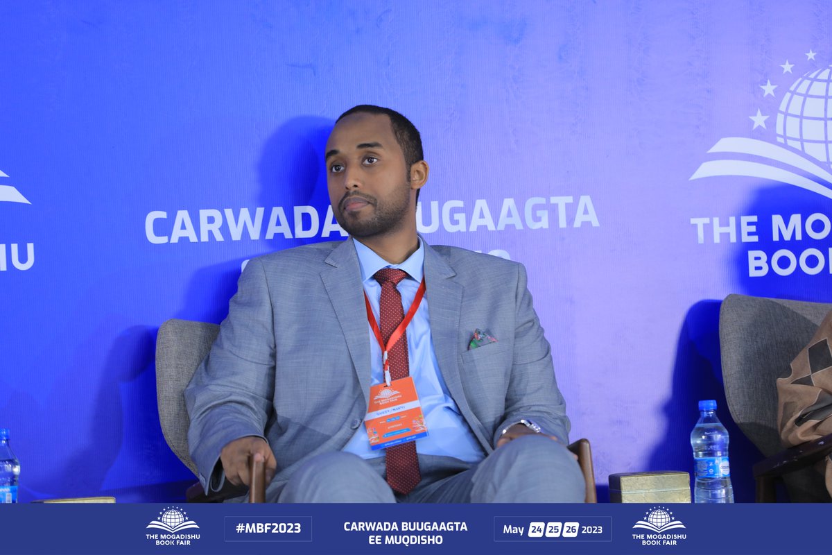 MogBF's tweet photo. NOW: A panel discussion featuring Eritrean novelist Haji Jabir, literacy advocate Naser Haiba, and author Abdullahi Farah share their insights and perspectives as they explore award-winning books in the Arab-speaking world with Moderator Faadumo Ismaaciil Maxamed at #MBF2023. https://t.co/KykFeMxpOI