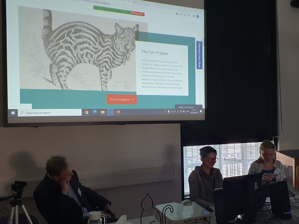 Welcome to day two of the conference! Our first talk for today is given by Tansy Barton who further introduces the exhibition put together by Senate House Library. #catconference
