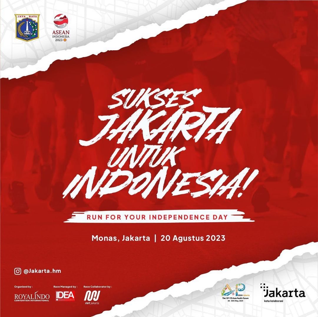 LarikuInfo's tweet photo. ๐ฝ
๐ฎ๐ฉ Jakarta Half Marathon
โฐ 20 Ags 2023
๐ 5K/10K/21K โข Road Run
โณ๏ธ Monas - Jakarta
๐
๐ฉ https://t.co/X3gRLKYOmH โช
๐บ
๐บ
โขโขโข
#JakartaHalfMarathon #PemprovDKIJakarta #MRTJakarta #RoyalindoExpoduta #iDeaRun #LariKuinfo #RoadRun #LombaLari #Jakarta https://t.co/uJtYvkfnam https://t.co/GS2SGcGw8p
