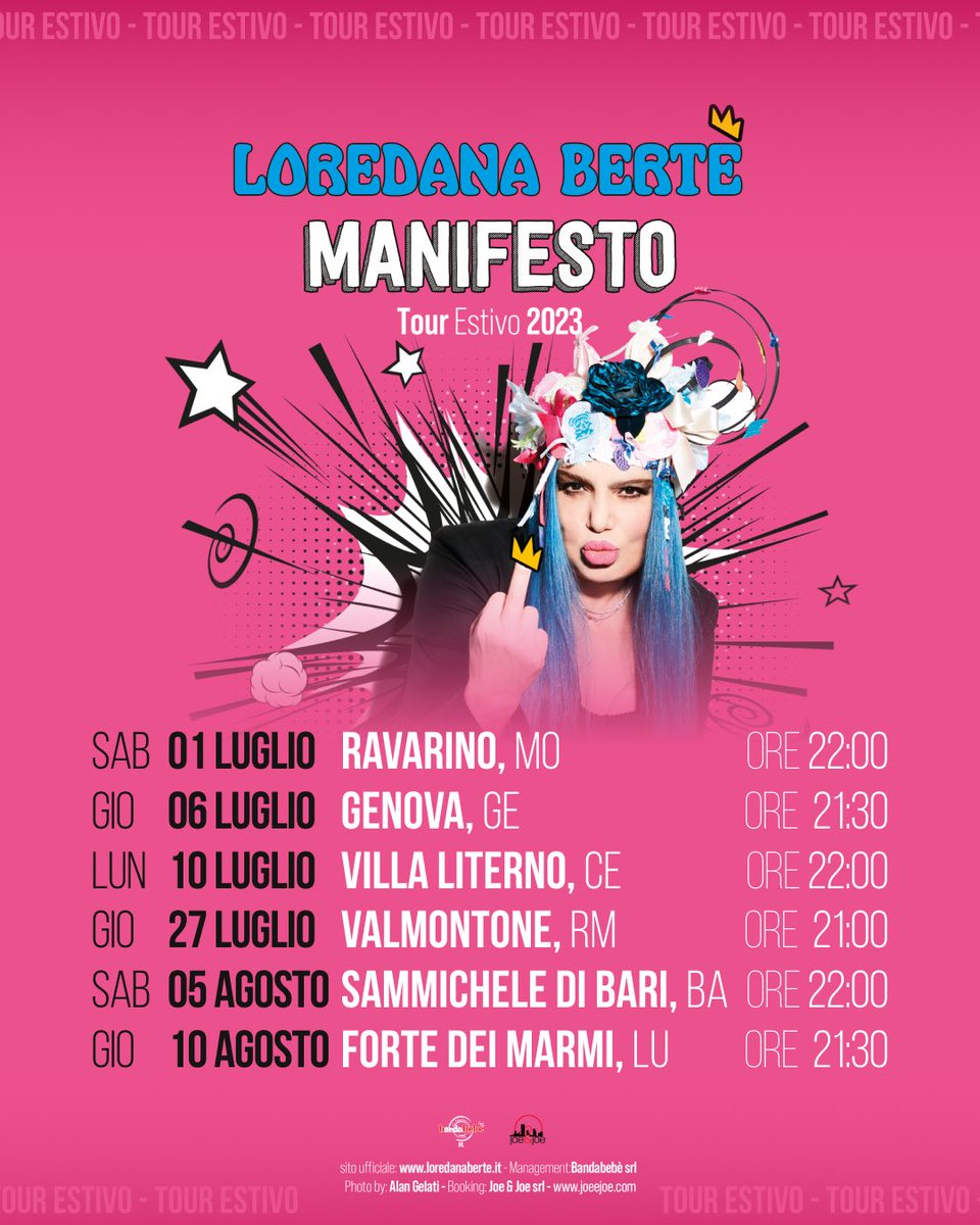 Si aggiunge anche Sammichele di Bari al Manifesto Summer Tour 2023!
⠀
◾️ 5 Agosto Sammichele di Bari (BA), Sammichele Music Festival, Piazza Vittorio Veneto, ore 22.00
🎫 Ingresso Gratuito

Vi aspetto! 💙👠🏳️‍🌈