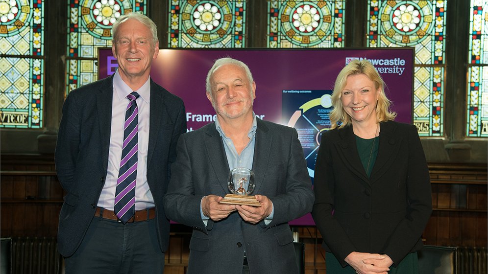 NewcastleUniAPL's tweet photo. Congratulations to @MarkShucksmith on being awarded the Engaging with Policy and Practice Award at the University's Engagement and Place Awards https://t.co/rEsM2Om9eG #EngageNCL 📸 credit: Simon Veit-Wilson https://t.co/OlJZzYDBKG
