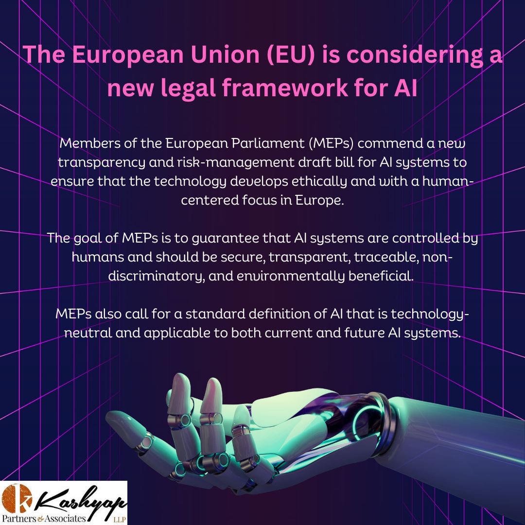 KashyapPartners's tweet photo. Gain insight into the draft of Europe AI Act.
#news #instaupdate #europe #artificialintelligence #newdraft #draftbill #ailaw #artificialintelligencelaw #riskbasedapproach #legalframework #memberofeuropeanparliament  #humanintellect #technology #legalupdate #legalknowledge https://t.co/eRgXI2cUvO