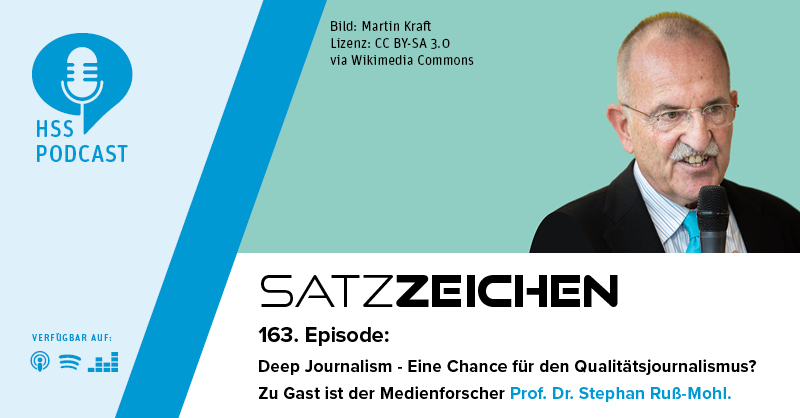 HSSde's tweet photo. Journalisten, die sich auf Fachgebiete spezialisieren, das ist #DeepJournalism. Welche Chancen das für den #Qualitätsjournalismus hat, darüber spricht @cjakubetz mit dem #Medienforscher @srussmohl in unserem #HSS - #Podcast #Satzzeichen. https://t.co/BaIgk8g1cv https://t.co/gL2QX1MPBP
