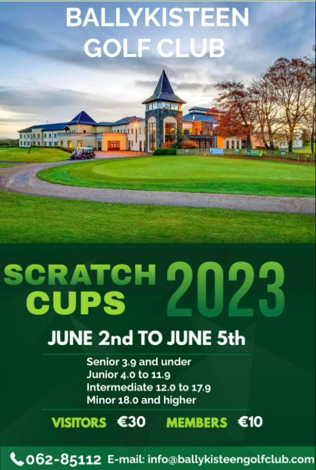 Scratch Cups Ireland on Twitter "FRI 2nd to MON 5th Ballykisteen