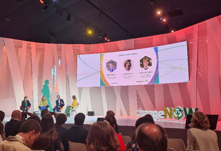 [#Live]
🔴B.Bazin- « Construction in an overall sense is the solution to climate change. There are building technical solutions existing to fight against climate change. » 
#ChangeNow2023