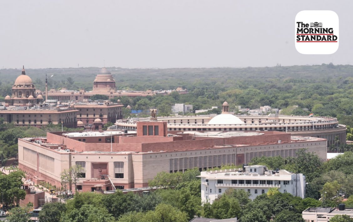 #InPhotos | A View of the newly Constructed  Parliament House, which is set to be Inaugurated on Sunday. 
Express Photo by @ParveenPhoto 

@NewIndianXpress @santwana99 @Shahid_Faridi_