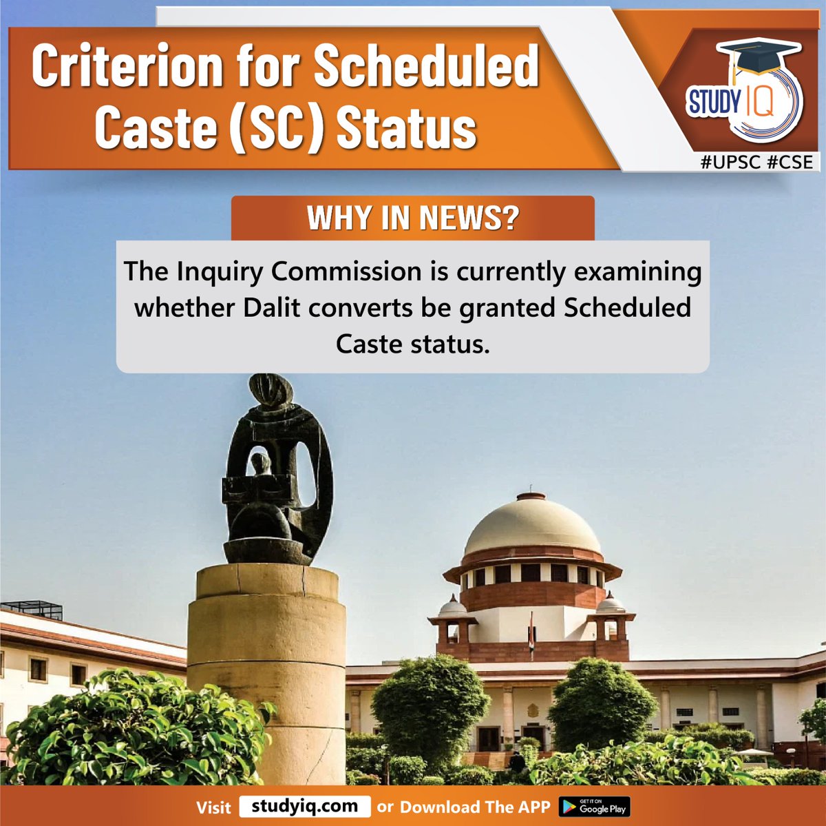 upsciq's tweet photo. Criterion for Scheduled Caste (SC) Status
#criterionforscheduledcaste #scheduledcastestatus #sc #inquirycommission #dalit #hinducommunities #india #constitutionorder #constitutionofindia #article366 #constitution #leatherwork #economicindicators #literacyrates #upsc #cse #ips https://t.co/ZDwNLdaexE