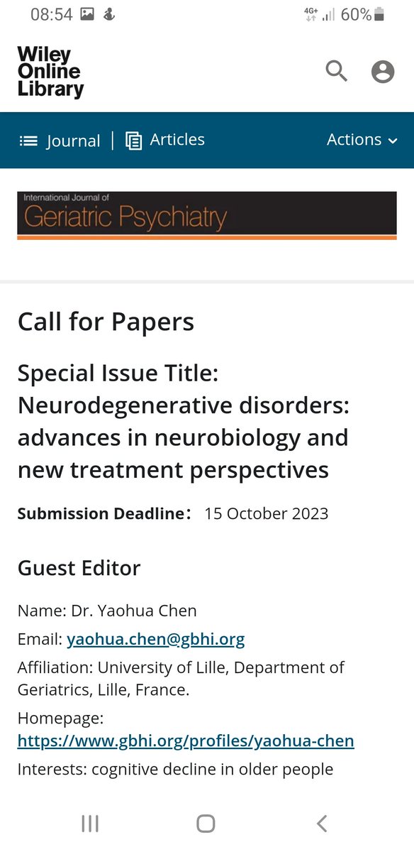 Call for Papers - in a joint special issue with the IJGP and the BCPT on the advances in the neurobiology and treatment of neurodegenerative disorders - a collaboration between clinical research and basic science @GBHI_Fellows @WileyNeuro @atlanticfellows onlinelibrary.wiley.com/page/journal/1…