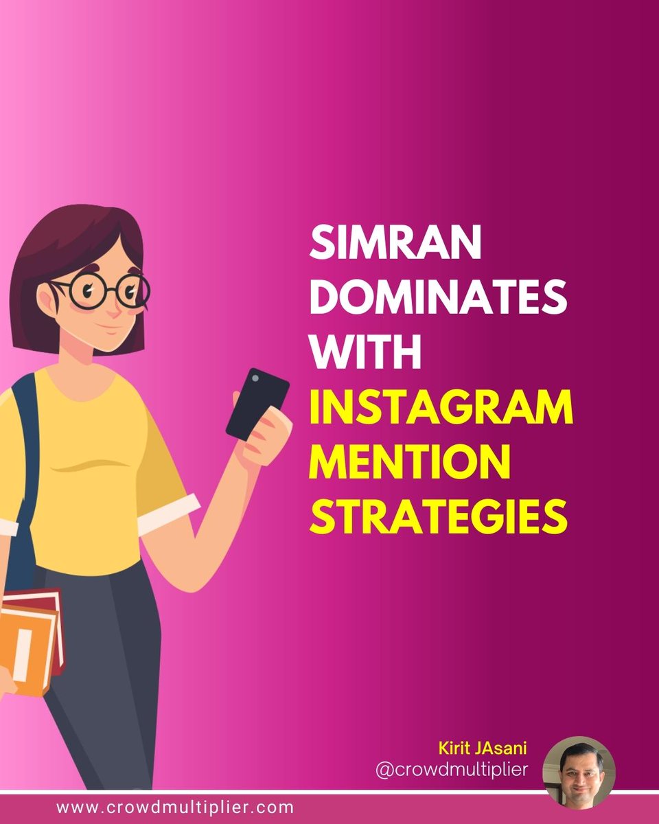 Simran wanted to know more about Mention and how she can use it to improve her marketing on Instagram?

Read the caption to know what I discussed with her instagram.com/CrowdMultiplier 

#InstagramMarketingStrategy #InstagramGrowthTips #InstagramMention #KiritJAsani #CrowdMultiplier