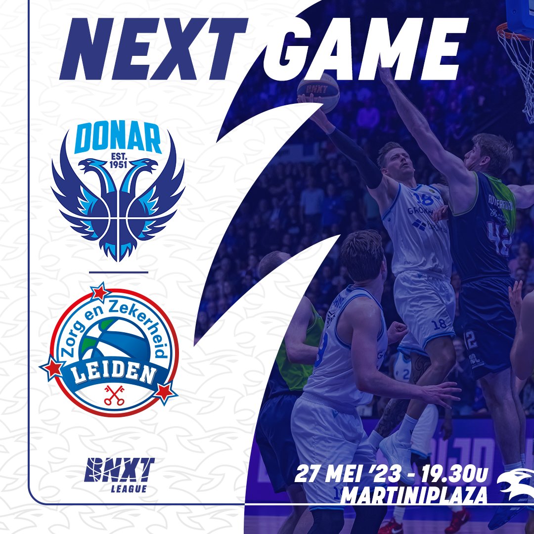 𝟮 𝗱𝗼𝘄𝗻, 𝟭 𝘁𝗼 𝗴𝗼! 💪🏻
Zaterdag, de volgende wedstrijd om het kampioenschap in de serie tegen @ZZLEIDENBASKETB 
We hebben tickets teruggekregen vanuit Leiden. Deze gaan vanaf 11:00 uur in de verkoop.

Zorg dat je om 11:00 uur klaar zit op donar.nl/tickets 
💙💙