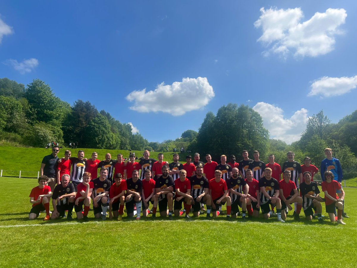 All friends at the end of the game with staff having the bragging rights for another year <a href="/LesmahagowHigh/">Lesmahagow High School</a> 
Another Rolls Royce performance from Mr Sharp in Art with Mr Gray the maestro in the middle of the park