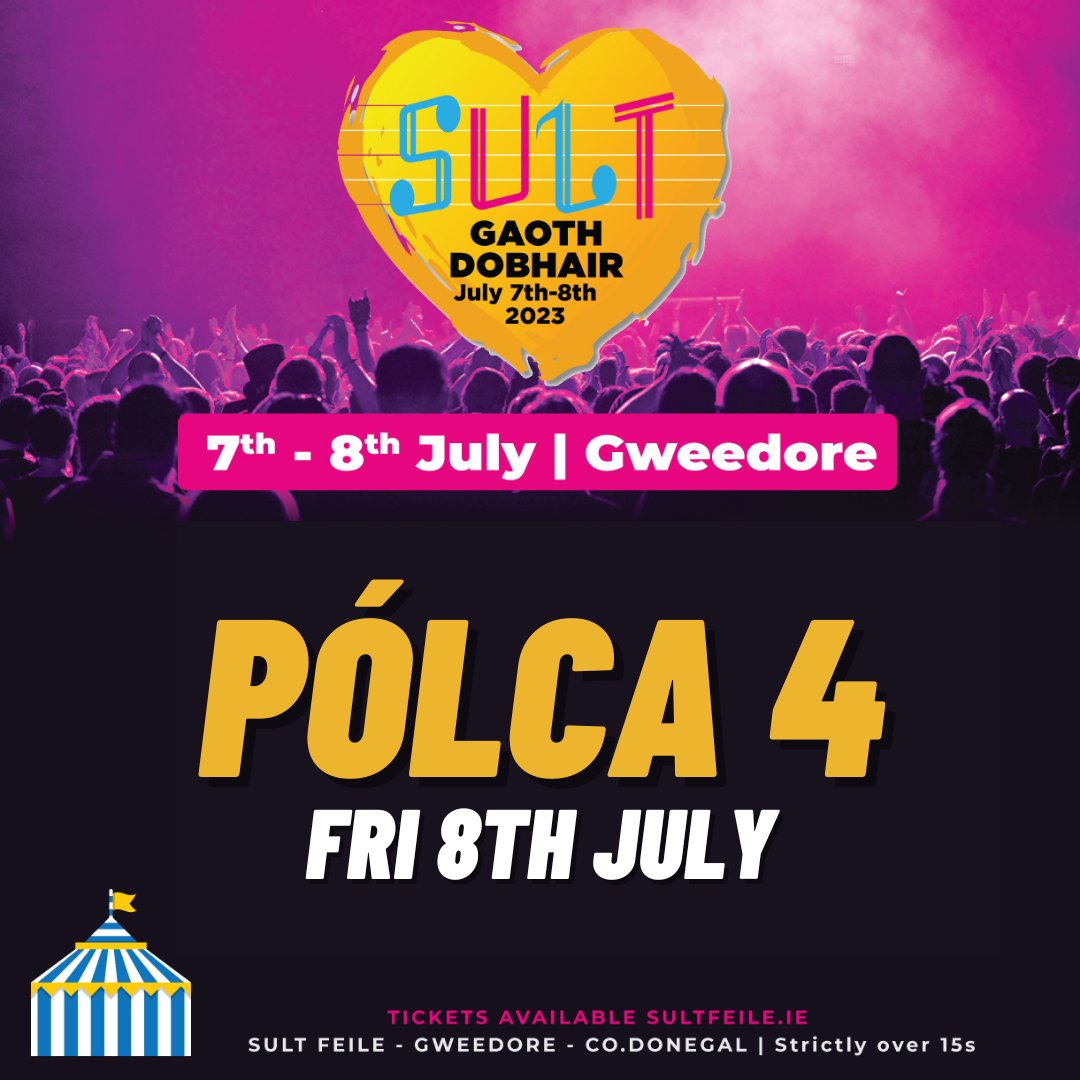 PÓLCA 4 - will be playing at Sult Music Festival! 🎉

Sult Music Festival 2023, Gweedore, Donegal

#SultMusicFestival #Pólca4 #TraditionalIrishMusic #LivePerformance