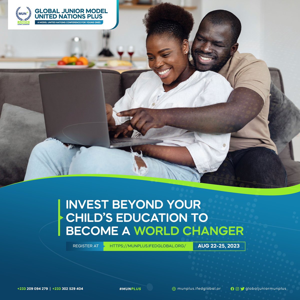 ifedglobal's tweet photo. Dream big, aim high, and inspire your child to become a world changer.
Register today via https://t.co/qLVcwolyMI and secure a spot for your child.
#GJMUN2023 #Invitation #JMUN #MUNPlus #GlobalGrooming #SDGs #ModelUnitedNations #LeadershipSkills #YoungMinds #Diplomacy https://t.co/GiuA88YSEG