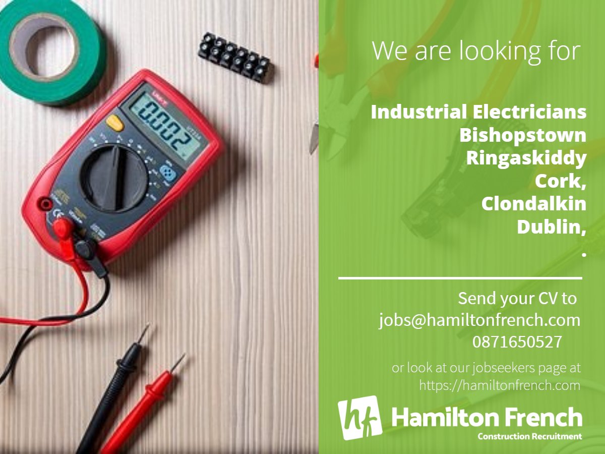 We are looking for Electricians for Bishopstown & Ringaskiddy in Cork.
Clondalkin in Dublin.
#electricians #jobfairy #irishjobs #nijobs #hiring