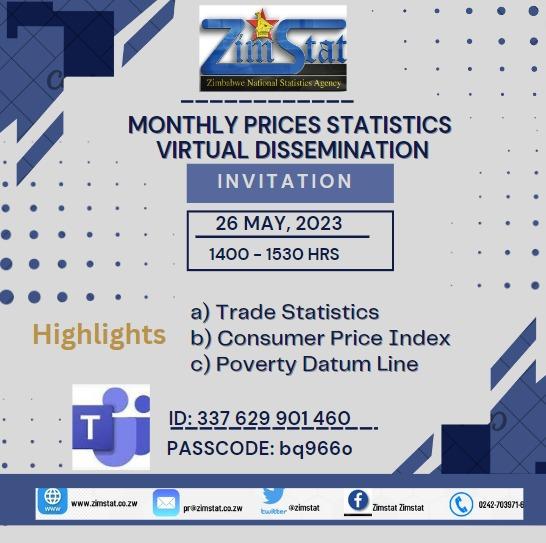 Join us today for the monthly prices statistics dissemination at 1400hrs