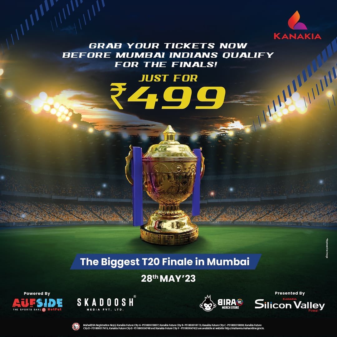 kanakia_spaces's tweet photo. The excitement is soaring high for the Biggest Cricket Finale ๐คฉ
Hop on to the buzz and book your tickets for the G.O.A.T of Live Screenings in Mumbai at Silicon Valley, Powai ๐
โ๏ธ - +91 99705 15149
#IPL2023 #IPLFinalScreening #Aufside #Kanakia #KanakiaGroup #SiliconValley https://t.co/zxQ8yw3h89