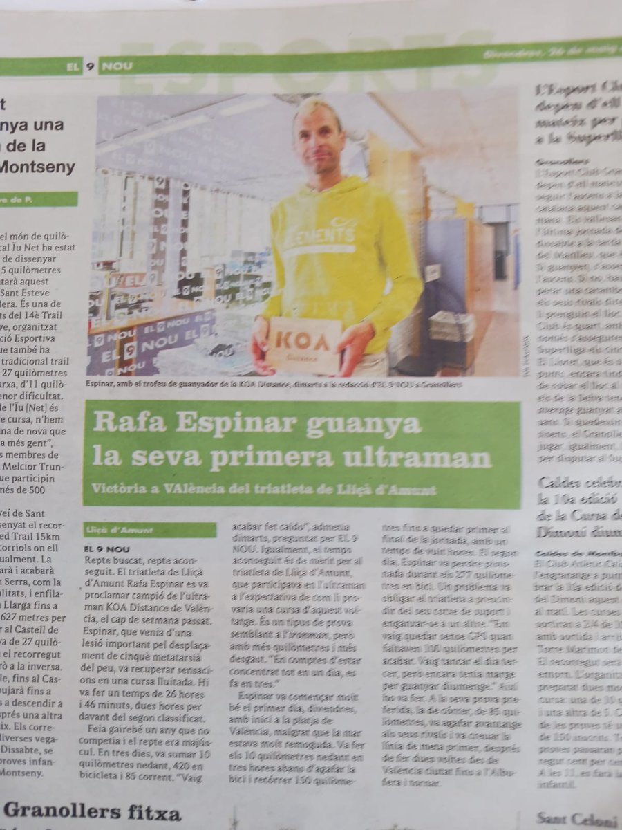 El coneixeu, amigues i amics de @ultrescatalunya, @UltraEsports_, @EsportsRAC1, @totcosta?

Potser aquí trobeu una entrevista a fer 😉😄

#SuperEsports #ULTRAMAN