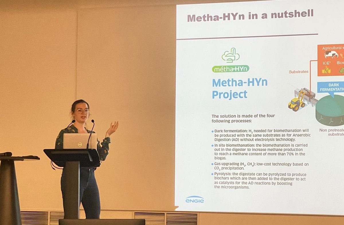 Presentation of the Metha-HYn project by Margot Mahieux <a href="/7Isebe/">7 ISEBE</a> #biomethanation #biohydrogen #biogas <a href="/ENGIELabCRIGEN/">Lab Crigen</a> <a href="/ademe/">ADEME</a>