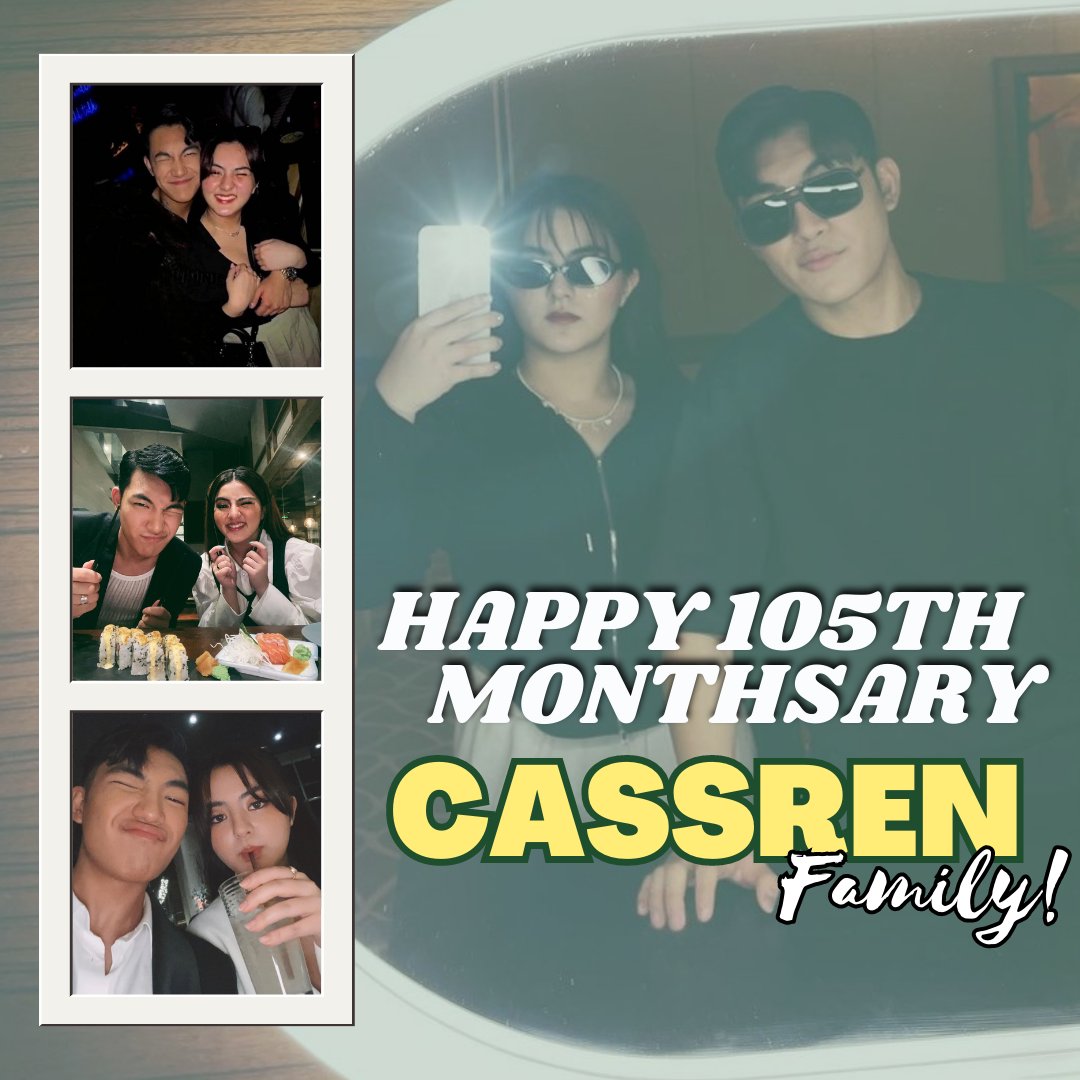 CassRenOfc's tweet photo. Happy 105th Monthsary CassRen Family!🥳💛💚

Thank you for staying thru ups and down. Cheers for more monthsaries.🥂 

@LegaspiCassy @Espanto2001 
#CassRen #CassyLegaspi #DARREN https://t.co/Z6rfcht2Qb