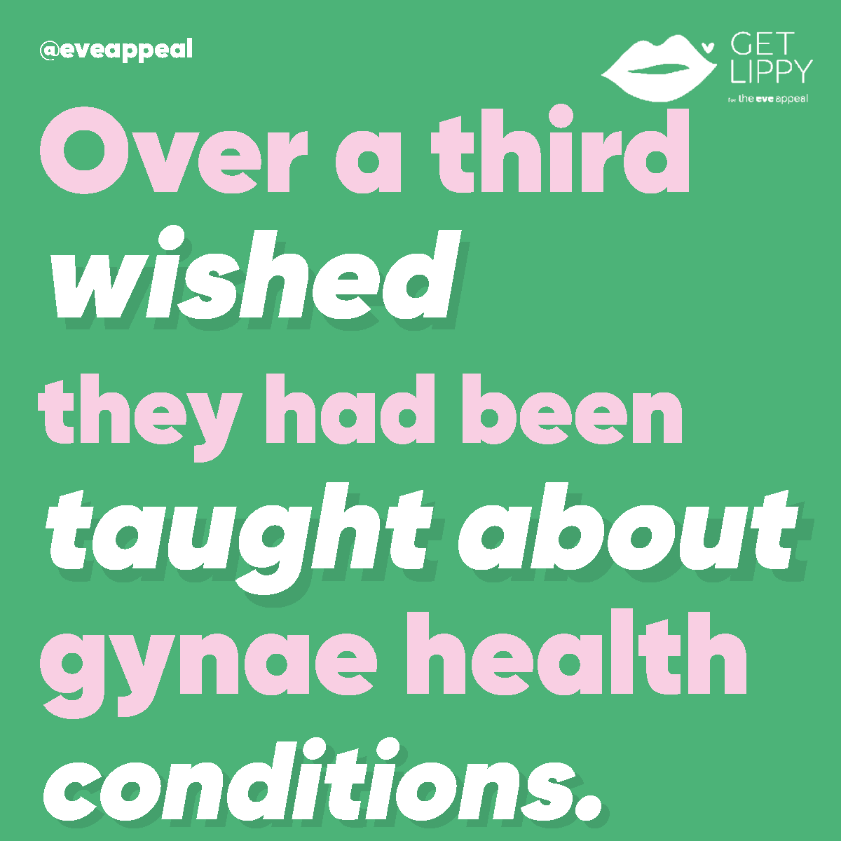 35% of people we surveyed for Get Lippy (Yougov, 2023) wished they had been taught more about gynae health conditions, at school or at home.

Do you?

eveappeal.org.uk/blog/only-7-of…