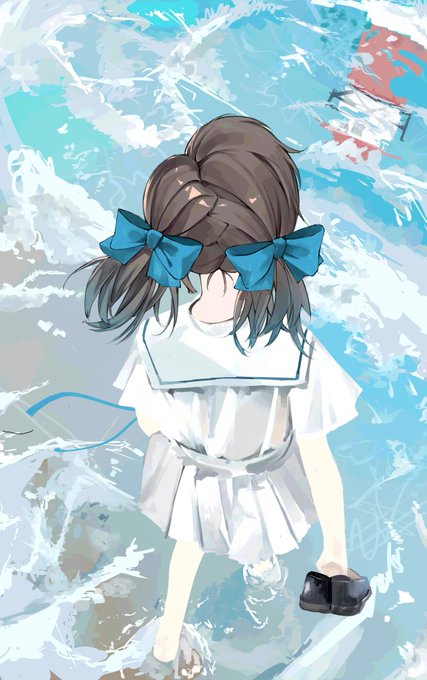 「brown hair waves」 illustration images(Latest)