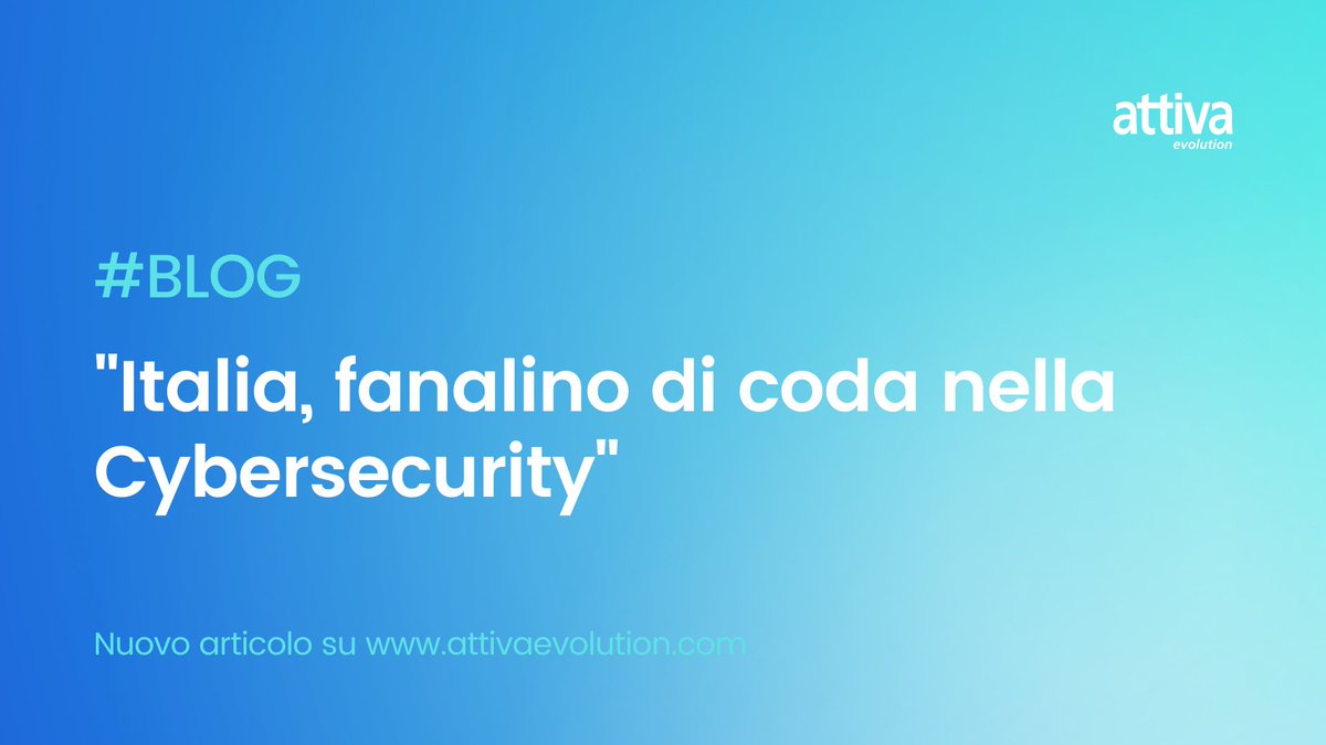 AttivaEvolution's tweet image. Aumento a doppia cifra degli investimenti in #Cybersecurity nell'ultimo anno, ma il sistema Italia rimane fanalino di coda tra le economie avanzate del #G7. Ecco cosa ha evidenziato l’ultimo Rapporto #CLUSIT ➡️ attivaevolution.com/Blog/Italia-fa…

#AttivaEvolution #Blog #SicurezzaIT